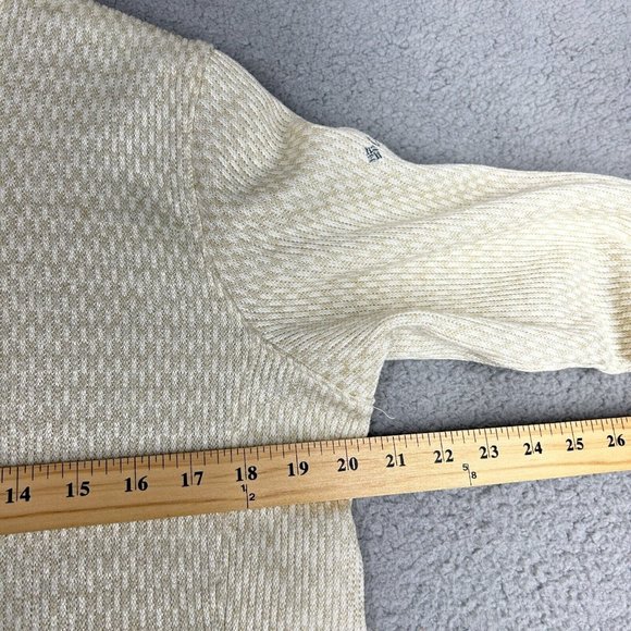 Columbia Women's Large Jacket Full Zip Rosenblum Knit Cream Ivory Pockets Warm - Picture 9 of 12